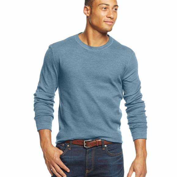 Club Room Mens Thermal Basic T-Shirt
